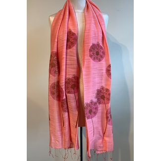 Vietnam Dandelion Scarf - Salmon