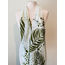 Vietnam Leaves & Stones Scarf - Pastel Yellow & Olive
