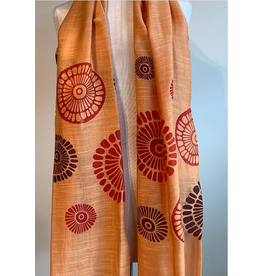 Vietnam Shells Scarf - Mango & Red