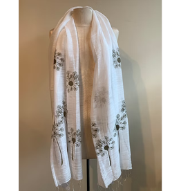 Vietnam Dandelion Scarf - White