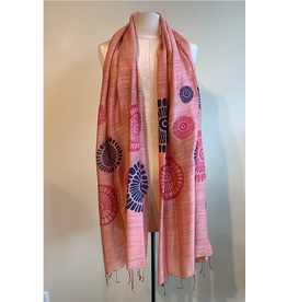 Vietnam Shells Scarf - Rose & Navy