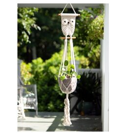 Nepal Owl Macrame Plant Hanger