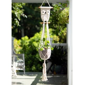 Nepal Owl Macrame Plant Hanger