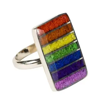 Chile Rainbow Banner Ring