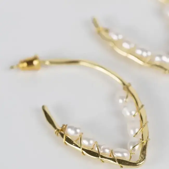Pearl Loop Earrings