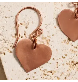 Chile Alma Copper Heart Earrings
