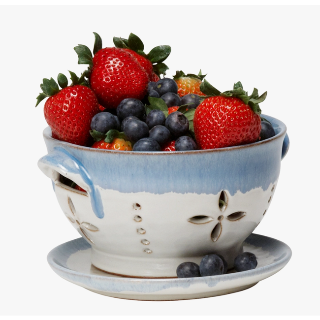 Blue & White Berry Colander