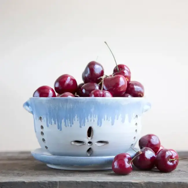 Blue & White Berry Colander