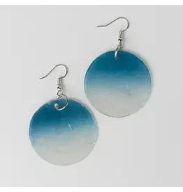 Philippines Calao Ombre Capiz Drop Earrings