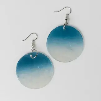 Philippines Calao Ombre Capiz Drop Earrings