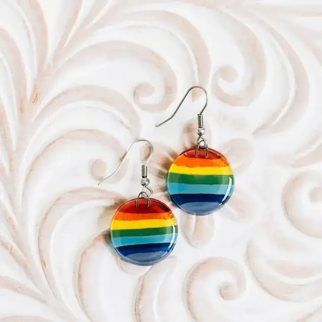 Glass Rainbow Earrings