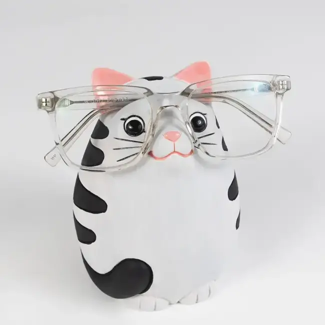Gray Cat Eyeglass Holder