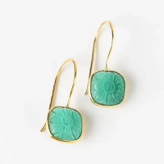 Lalita Blue Daisy Dangle Earrings