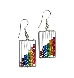 Guatemala Rainbow Abacus Earrings
