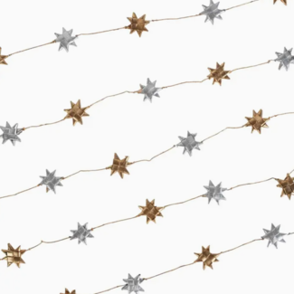 Bangladesh Silver & Gold Palm Star Garland