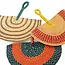 Elephant Grass Half-Moon Hand Fan