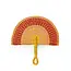 Elephant Grass Half-Moon Hand Fan