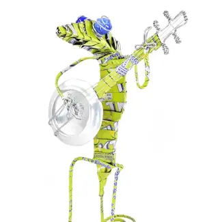 South Africa Groovy Gecko Band Banjo Sculpture