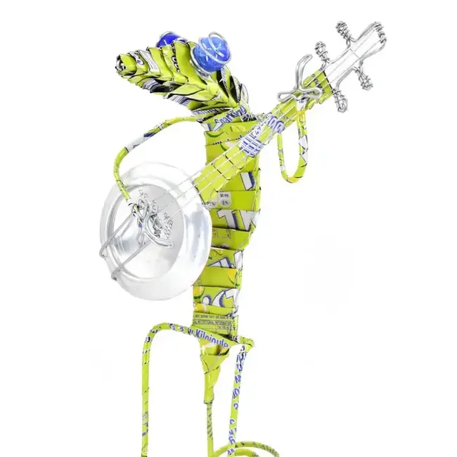 Groovy Gecko Band Banjo Sculpture