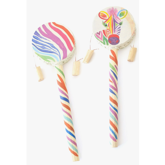 Rainbow Zebra Spin Drum