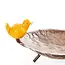 CLEARANCE Recycled Metal & Stone Bird Bath