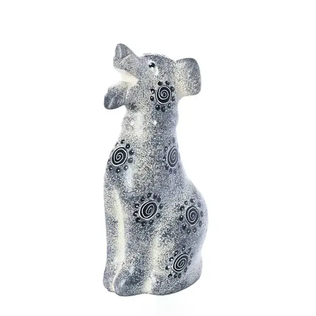 Soapstone Happy Dog Sculpture