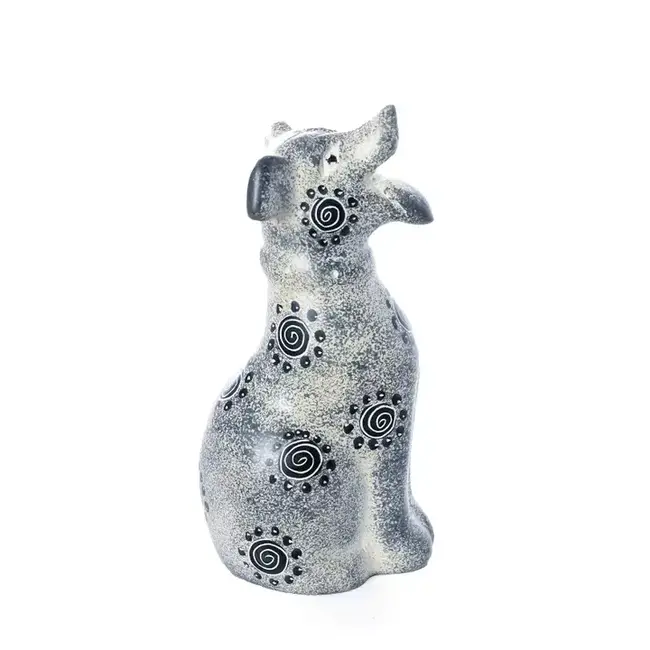 Soapstone Happy Dog Sculpture