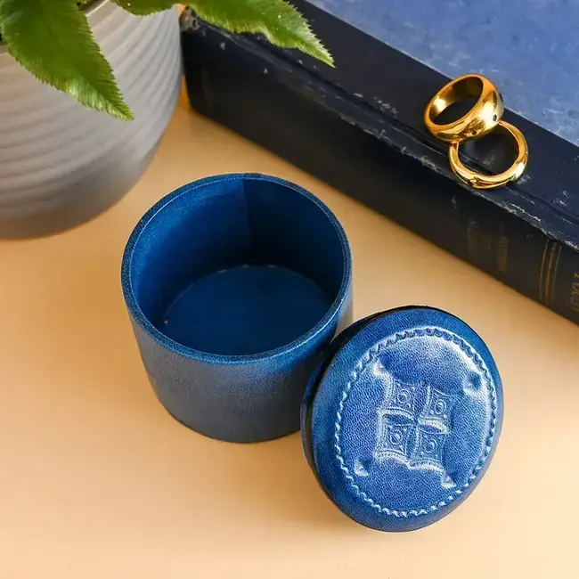 Stamped Leather Ring Box