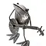 Metal Banjo Playing Frog Sculpture