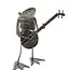 Metal Banjo Playing Frog Sculpture