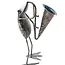 Metal Frog Sculpture - Horn Player