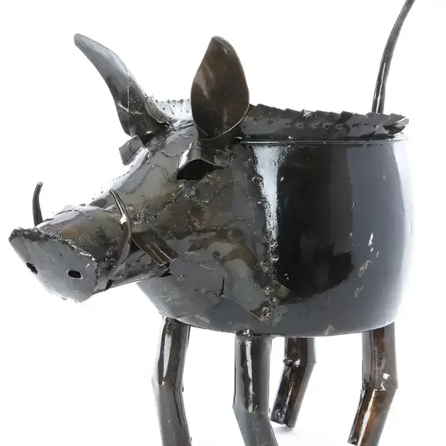 Recycled Metal Warthog Planter
