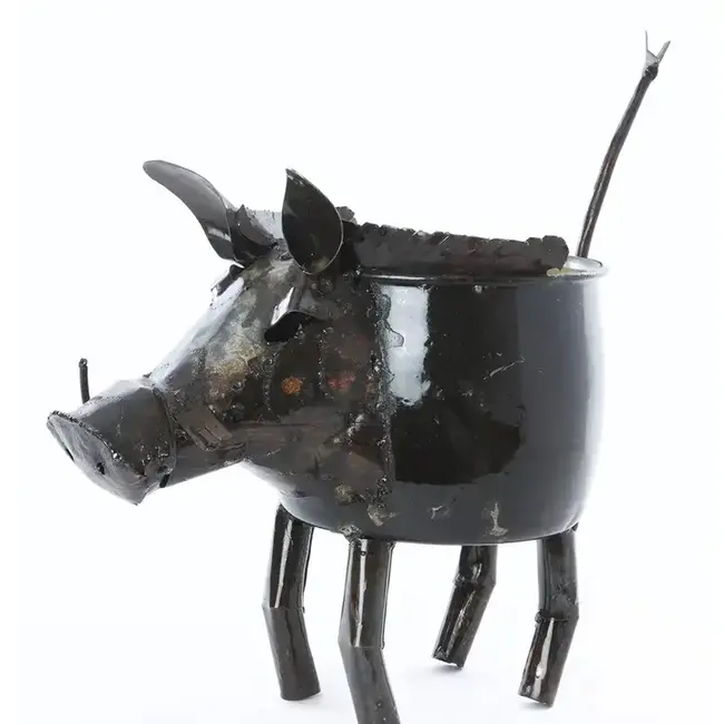 Recycled Metal Warthog Planter