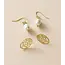 India Adhya Pearl & Oval Stud Earrings