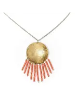 India Chaya Coin & Fringe Drop Necklace