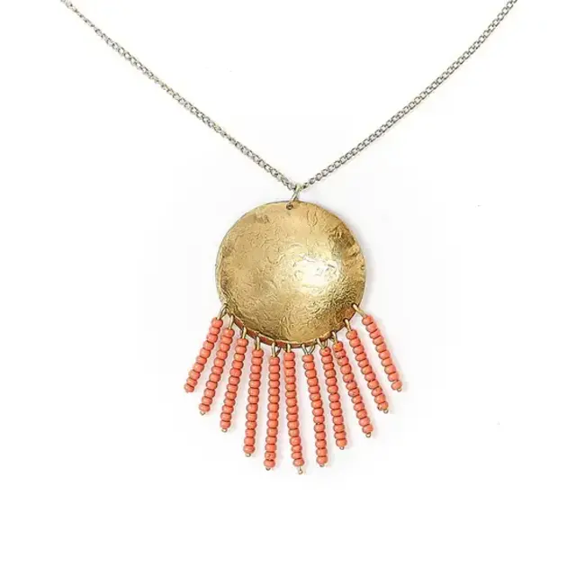 Chaya Coin & Fringe Drop Necklace