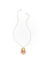 India Chaya Coin & Fringe Drop Necklace