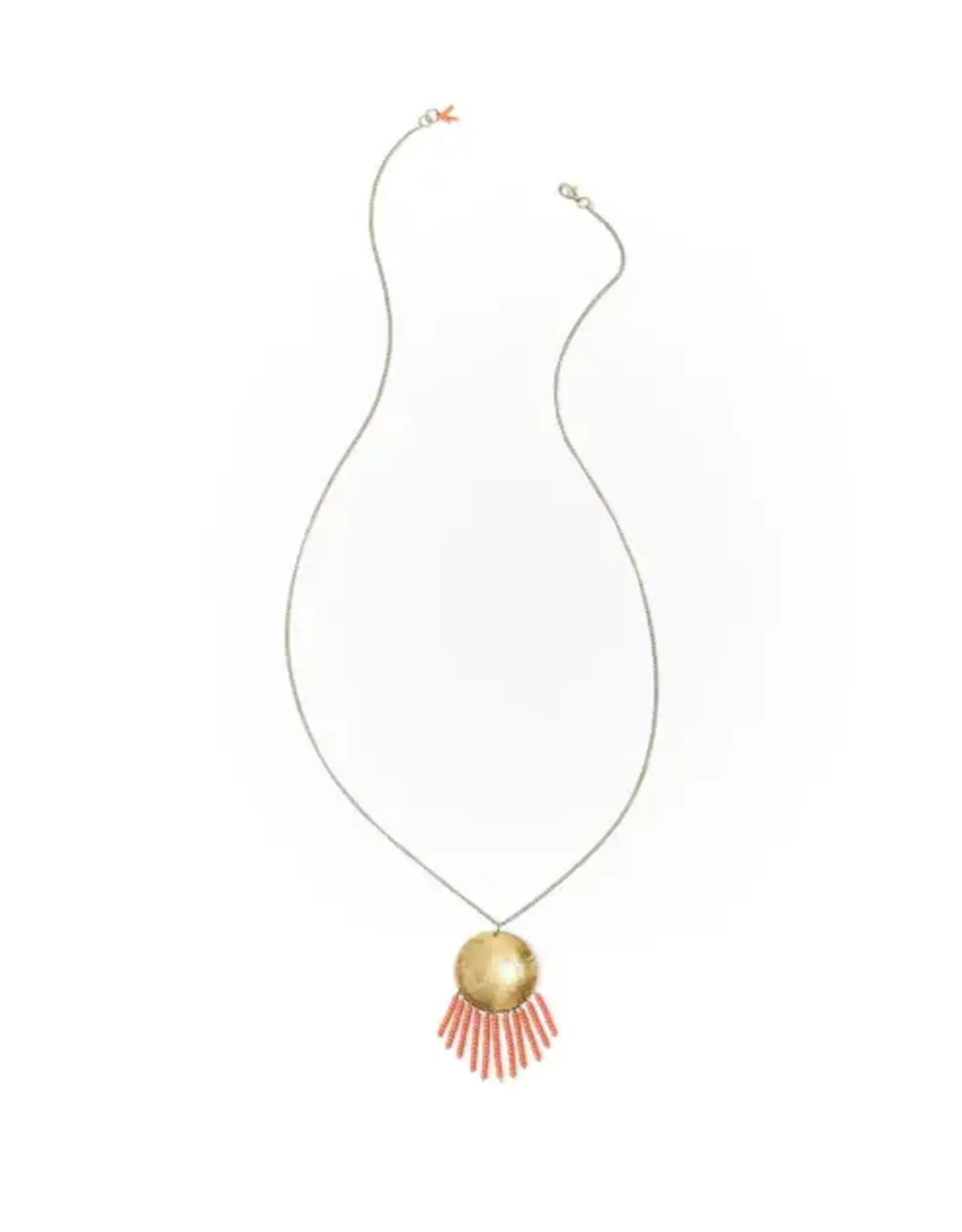 India Chaya Coin & Fringe Drop Necklace