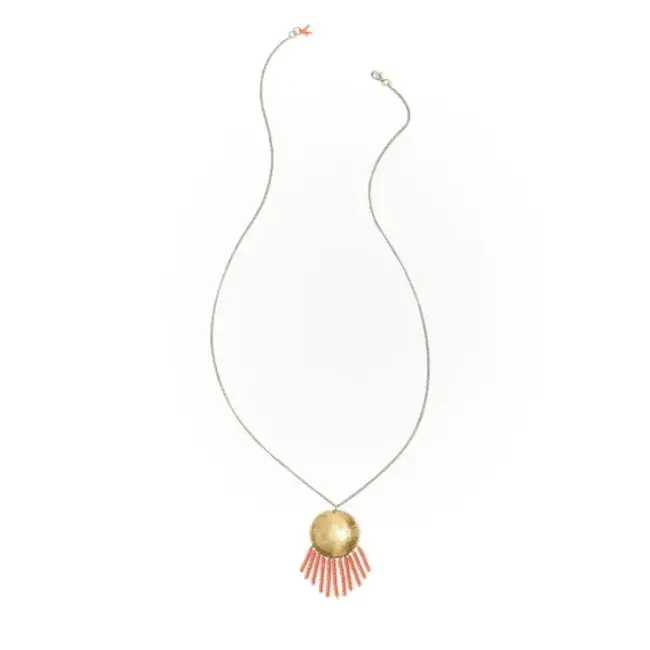 Chaya Coin & Fringe Drop Necklace