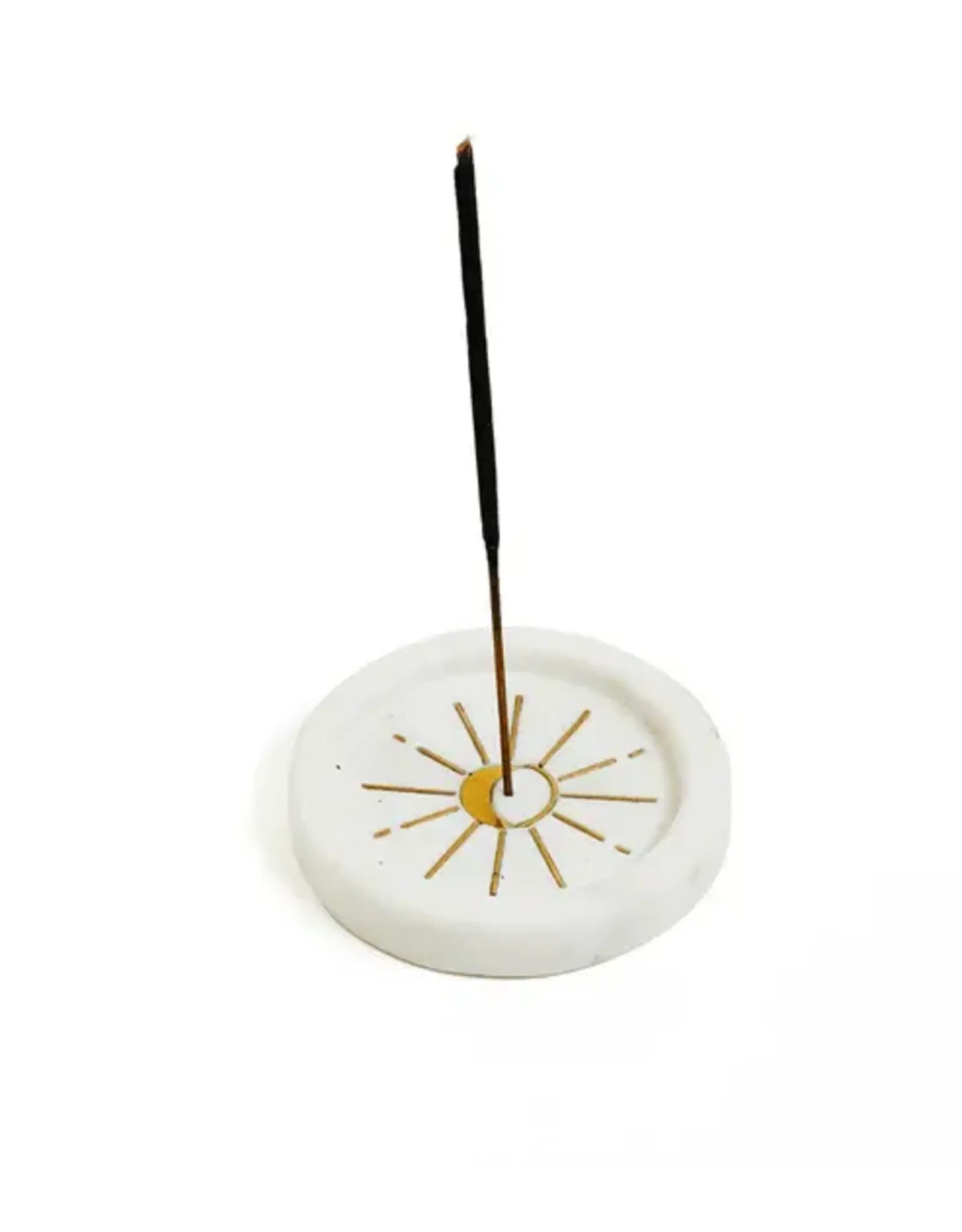 India Indukala Round Moon Incense Holder