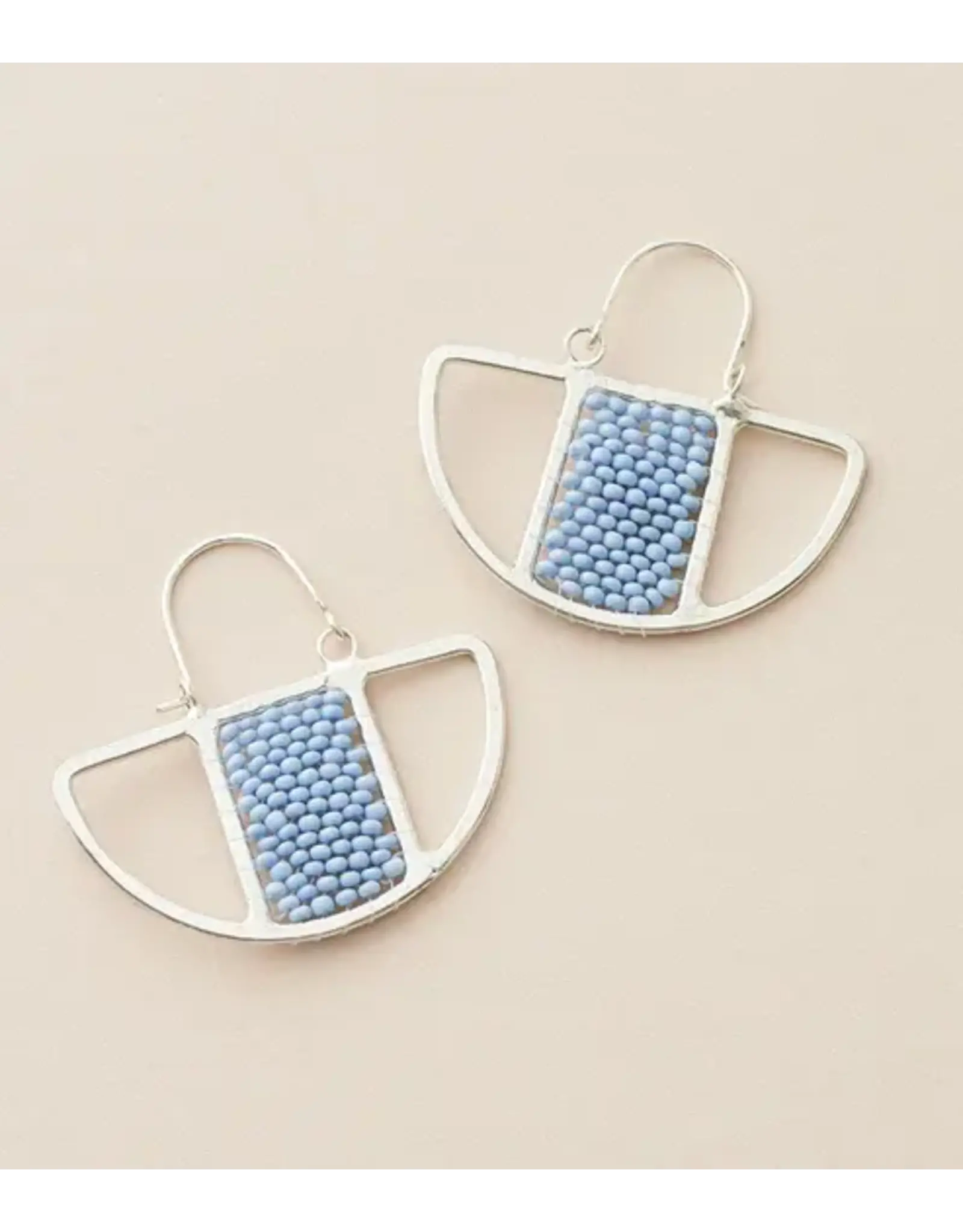 India Rajiyah Beaded Fan Earrings