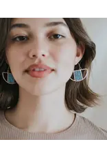 India Rajiyah Beaded Fan Earrings