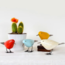 CLEARANCE Painted Stone & Metal Bird