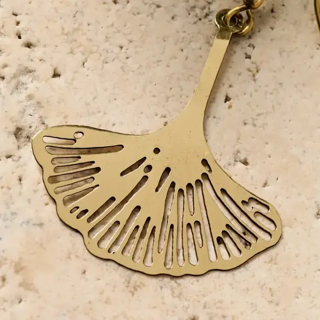 CLEARANCE Ginkgo Leaf Dangle Earrings