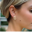 Adhya Pearl & Oval Stud Earrings