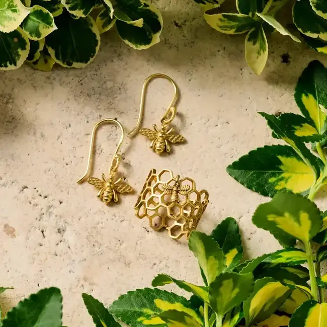 Bee Charmed Honeycomb Ring