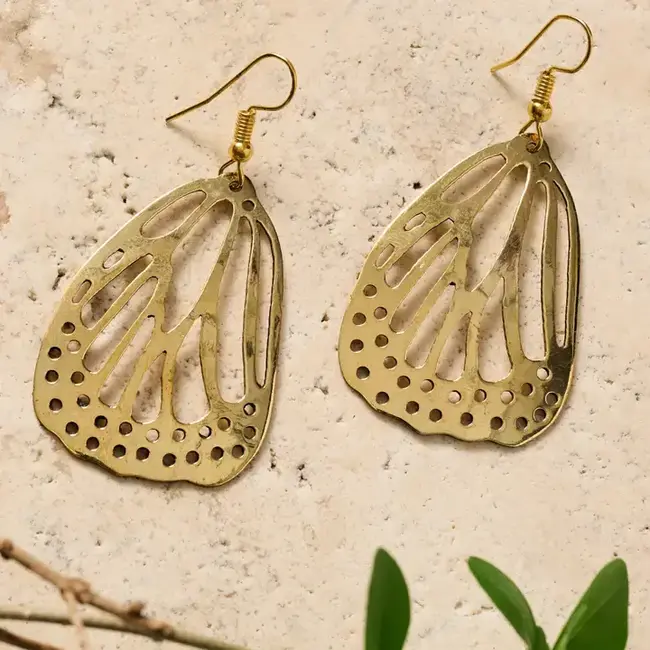 Hava Butterfly Wing Dangle Earrings