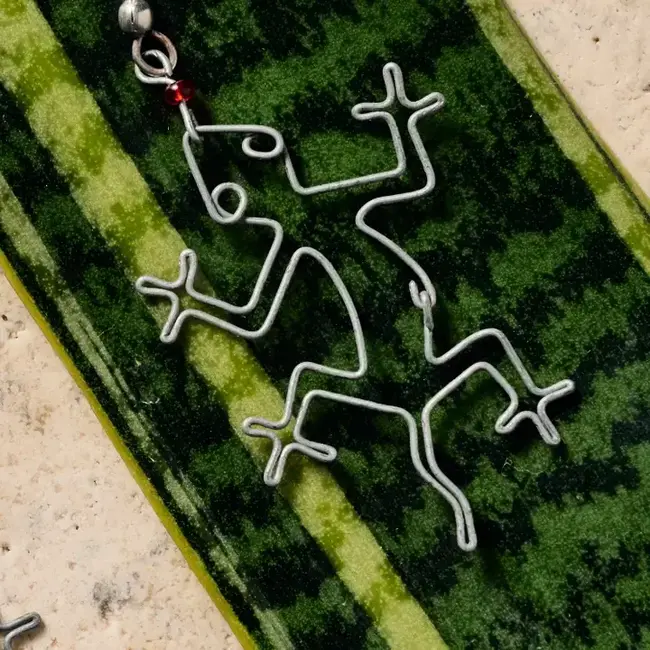 Mjusi Recycled Wire Gecko Dangle Earrings