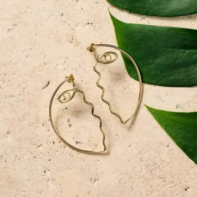 CLEARANCE Pikaso Profile Wire Post Earrings