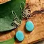 Peru Trebol Amazonite Dangle Earrings